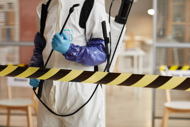 Professional Biohazard Cleanup technician working in Goldsmith, IN